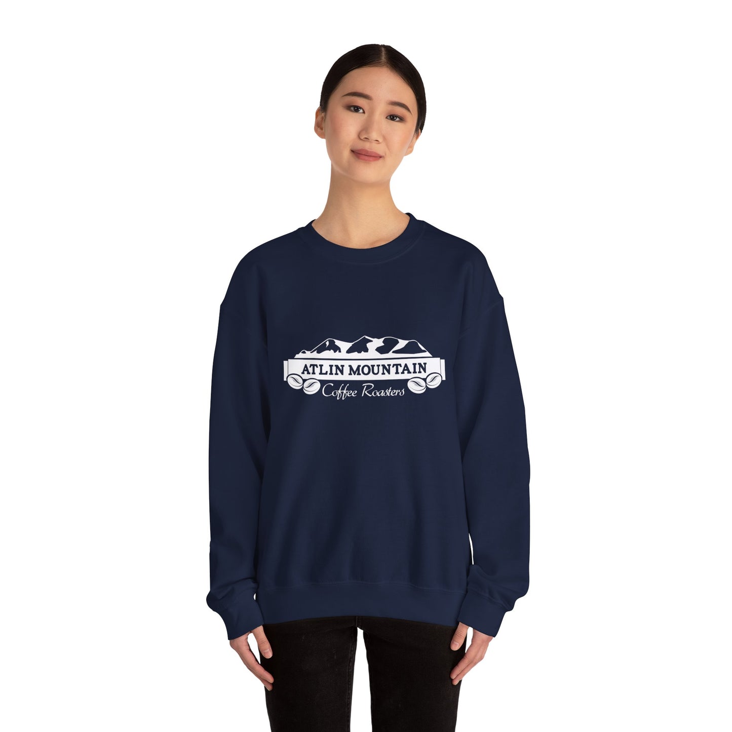 Atlin Mountain Coffee Roasters Unisex Crewneck Sweatshirt - Cozy and Casual Coffee Lover Gift